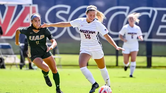 Olivia Briede (19) ' TUCSON, ARIZ. -- Soccer vs. UAB at Murphey Field at Mulcahy Stadium.Sept. 4, 2022.Photo by Isaiah Willhoite / Arizona Athletics