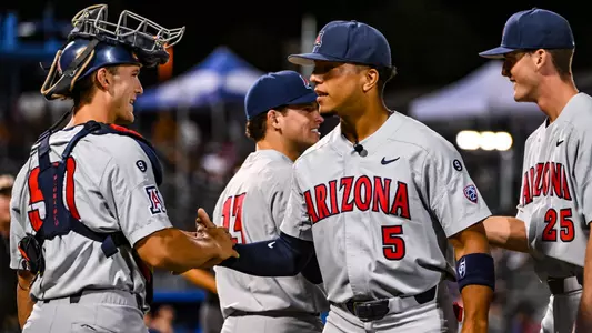 Chase Davis, Cameron LaLiberte — TUCSON, ARIZ. -- Baseball vs. Hermosillo in the Mexican Baseball Fiesta at Kino Veterans Memorial Stadium.
Oct. 6, 2022.
Photo by Isaiah Willhoite / Arizona Athletics