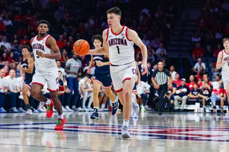 Filip Borovicanin (1) -TUCSON, ARIZ. -- Men’s Basketball vs Lewis-Clark State at McKale Center.
Oct. 20, 2023.
Photo by Marison Bilagody / Arizona Athletics