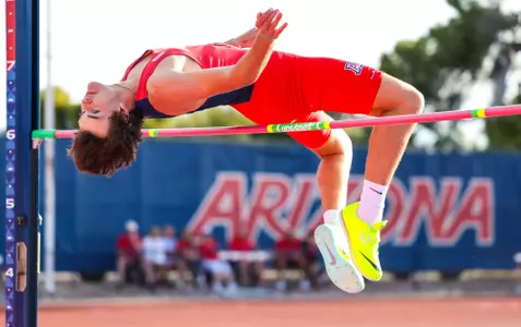 Josh Wade - TUCSON, ARIZ. -- Track and Field competes in the Jim Click Shootout at Roy P. Drachman Stadium.
April 8, 2023.
Photo by Mike Christy / Arizona Athletics