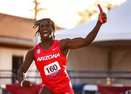 James Onanubosi - TUCSON, ARIZ. — Track and Field Jim Click Shootout April 8, 2023.
Photo by Madison Farwell / Arizona Athletics