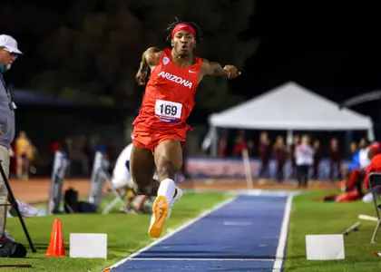 Sir Jonathan Sims - TUCSON, ARIZ. — Track and Field Jim Click Shootout April 8, 2023.
Photo by Madison Farwell / Arizona Athletics