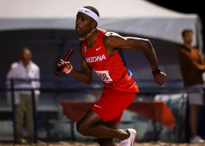 Evan Simmons - TUCSON, ARIZ. — Track and Field Jim Click Shootout April 8, 2023.
Photo by Madison Farwell / Arizona Athletics