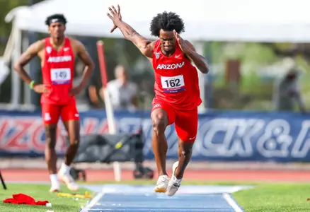 Reinaldo Rodrigues - TUCSON, ARIZ. -- Track and Field’s Jim Click Shootout at Roy P. Drachman Stadium.
April 8, 2023.
Photo by Rebecca Sasnett / Arizona Athletics