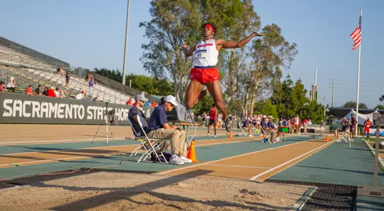 Sir Jonathan Sims -SACRAMENTO, CALIF. -- Track and Field NCAA 1st Round Day 1at Hornet Stadium.
May 24, 2023.
Photo by Marison Bilagody / Arizona Athletics
