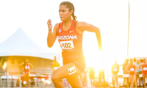 Camila Aguilar-Perez - TUCSON, ARIZ. -- Track and Field competes in the Jim Click Shootout at Roy P. Drachman Stadium.
April 8, 2023.
Photo by Mike Christy / Arizona Athletics