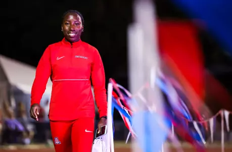 Esther Akinlosotu - TUCSON, ARIZ. -- Track and Field competes in the 2023 Desert Heat Classic at Roy P. Drachman Stadium.
April 29, 2023.
Photo by Mike Christy / Arizona Athletics
