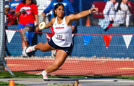 Tapenisa Havea - TUCSON, ARIZ. -- Track and Field competes in the 2023 William Williams Classic at Drachman Stadium.
March 25, 2023.
Photo by Mike Christy / Arizona Athletics
