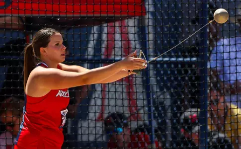 Ava David - TUCSON, ARIZ. -- Track and Field’s Jim Click Shootout at Roy P. Drachman Stadium.
April 8, 2023.
Photo by Rebecca Sasnett / Arizona Athletics