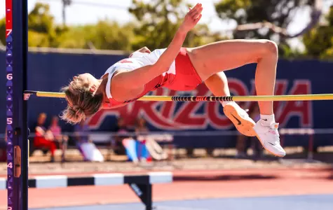 Paris Mikinski - TUCSON, ARIZ. -- Track and Field competes in the 2023 Desert Heat Classic at Roy P. Drachman Stadium.
April 29, 2023.
Photo by Mike Christy / Arizona Athletics