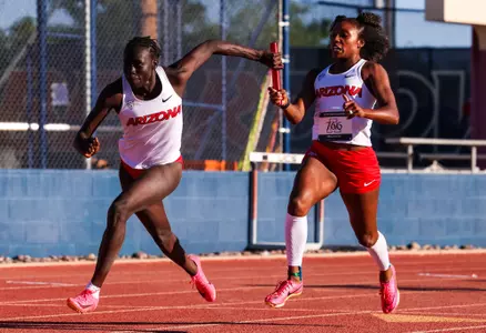Jenica Bosko, Neysia Howard - TUCSON, ARIZ. -- Track and Field competes in the 2023 Desert Heat Classic at Roy P. Drachman Stadium.
April 29, 2023.
Photo by Mike Christy / Arizona Athletics