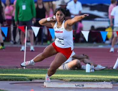 Tapenisa Havea - TUCSON, ARIZ. -- Track and Field Desert Heat Classic at Roy P. Drachman Stadium.
April 29, 2023.
Photo by Marison Bilagody / Arizona Athletics