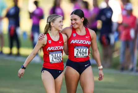 Alisa Lyesina, Johnnie Mitchell - TUCSON, ARIZ. -- Cross country competes in the Dave Murray Invitational at Randolph Golf Course.
Sept. 29, 2023.
Photo by Mike Christy / Arizona Athletics