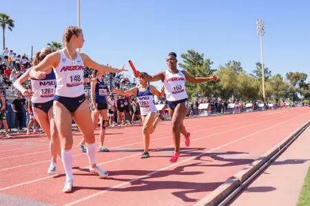Presley Money, Morgan Rhett - TUCSON, ARIZ. -- Track & Field at Willie Williams Classic.
March 25, 2023.
Photo by Ary Frank / Arizona Athletics