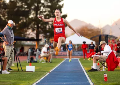 Avery Segura - TUCSON, ARIZ. — Track and Field Jim Click Shootout April 8, 2023.
Photo by Madison Farwell / Arizona Athletics