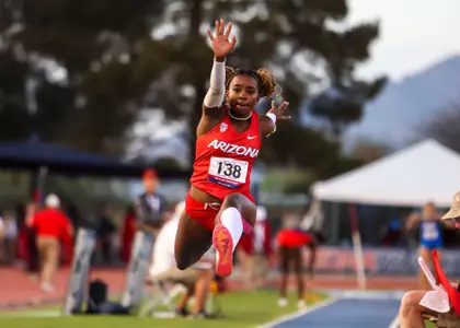 Taylen Wise - TUCSON, ARIZ. — Track and Field Jim Click Shootout April 8, 2023.
Photo by Madison Farwell / Arizona Athletics