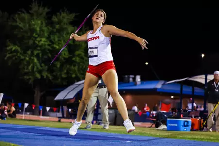 Erin Tack - TUCSON, ARIZ. -- Track and Field competes in the 2023 Desert Heat Classic at Roy P. Drachman Stadium.
April 29, 2023.
Photo by Mike Christy / Arizona Athletics