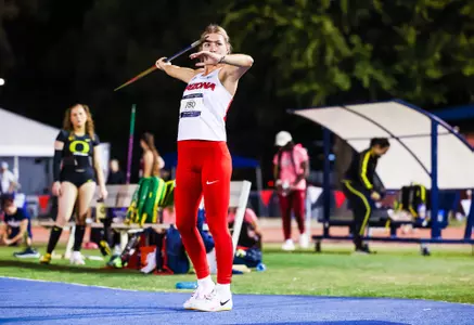 Hollan Powers - TUCSON, ARIZ. -- Track and Field competes in the 2023 Desert Heat Classic at Roy P. Drachman Stadium.
April 29, 2023.
Photo by Mike Christy / Arizona Athletics