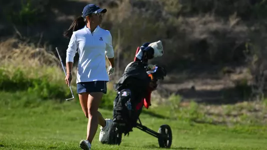 Lilas Pinthier — ALBUQUERQUE, NEW MEXICO - MAY 9: Lilas Pinthier competes in the first round of the 2022 NCAA Women’s Golf Regional at the UNM Championship Course on May 9, 2022 in Albuquerque, New Mexico. (Photo by Sam Wasson for Arizona Athletics)