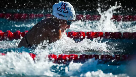 Kennedy Fisher - TUCSON, ARIZ. -- Swimming and Diving vs. Cal at Hillenbrand Aquatic Center.
Jan. 20, 2023.
Photo by Mike Christy / Arizona Athletics