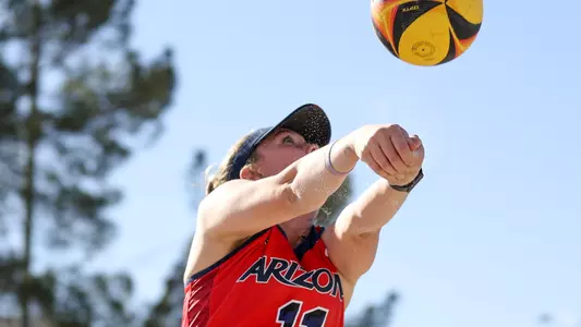 Kylee Fitzsimmons (11) - TUCSON, ARIZ. -- Beach Volleyball vs Boise State, Cactus Classic at Bear Down Beach Feb. 25, 2023.
Photo by Catherine Regan / Arizona Athletics