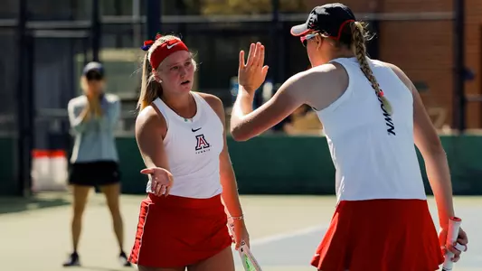 TUCSON, ARIZ. -- Women’s Tennis vs. Penn.
March 9, 2023.
Photo by Ary Frank / Arizona Athletics