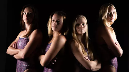 Maddy Burt, Quinn Gariepy-Regan, Delaney Schnell & Julia Heimstead - TUCSON, ARIZ. -- Women’s Swim & Dive NCAA Qualifiers.
March 10, 2023.
Photo by Ary Frank / Arizona Athletics