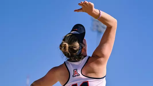 Kylee Fitzsimmons (11) — Tucson, Ariz. -- Beach Volleyball vs. Texas A&M-Corpus Christi in the Arizona Invitational at BearDown Beach.
March 17, 2023.
Photo by Isaiah Willhoite / Arizona Athletics