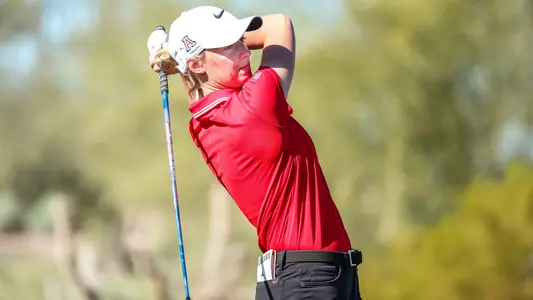 Gile Bite Starkute — GOLD CANYON, ARIZ. —Women’s golf competes in the second round of the Match in the Desert at Superstition Mountain Golf Course.
Jan. 24, 2022.
Photo by Mike Christy / Arizona Athletics