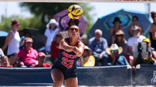 Hope Shannon (22) - TUCSON, ARIZ. — Beach Volleyball vs. ASU at South Beach April 21, 2023.
Photo by Madison Farwell / Arizona Athletics