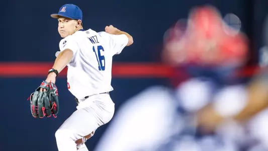 Casey Hintz (16) - TUCSON, ARIZ. -- Baseball vs Grand Canyon University at Hi Corbett Field.
March 28, 2023.
Photo by Rebecca Sasnett / Arizona Athletics
