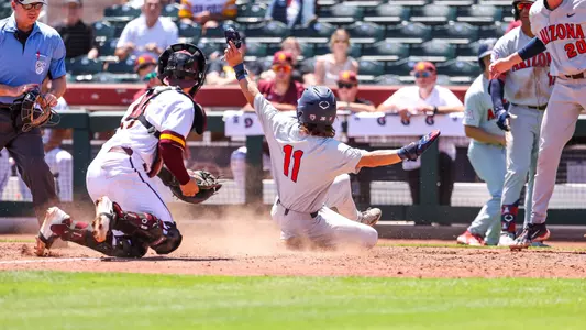 Nik McClaughry, Tommy Splaine - SCOTTSDALE, ARIZ. -- Baseball vs. ASU in the 2023 Pac-12 Conference Tournament at Scottsdale Stadium.
May 23, 2023.
Photo by Mike Christy / Arizona Athletics