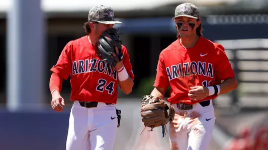 Mason White, Nik McClaughry - TUCSON, ARIZ. -- Baseball vs Air Force, Game 3 Military Appreciation at Hi-Corbett Field
May 7, 2023.
Photo by Catherine Regan / Arizona Athletics