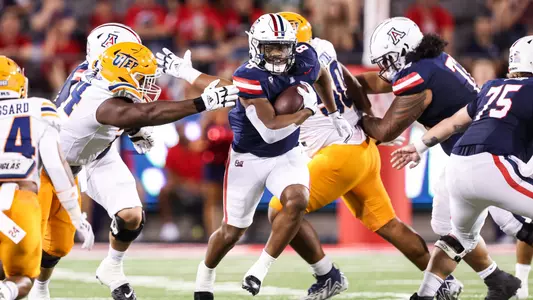 running back DJ Williams (8) - TUCSON, ARIZ. -- Football vs. UTEP at Arizona Stadium.
Sept. 16, 2023.
Photo by Mike Christy / Arizona Athletics