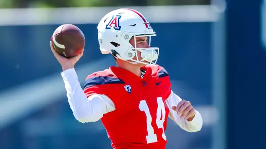 quarterback Cole Tannenbaum (14) - TUCSON, ARIZ. -- Football Fall Camp, Day 3.
Aug. 4, 2023.
Photo by Mike Christy / Arizona Athletics