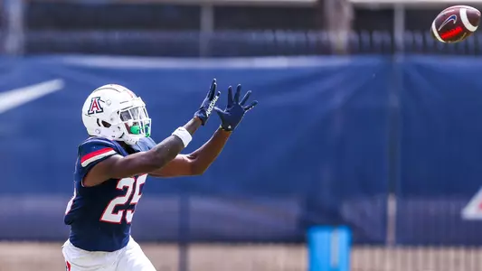wide receiver Chris Hunter (25) - TUCSON, ARIZ. -- Football fall practice #11 at Dick Tomey Fields.
Aug. 15, 2023.
Photo by Rebecca Sasnett / Arizona Athletics