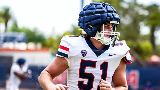 linebacker Tyler Mustain (51) - TUCSON, ARIZ. —Football Practice Aug. 15, 2023.
Photo by Madison Farwell / Arizona Athletics