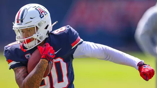 wide receiver Devin Hyatt (80) -TUCSON, ARIZ. -- Football Fall Camp Day 12
Aug. 16, 2023.
Photo by Marison Bilagody / Arizona Athletics