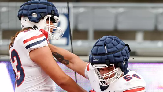 defensive end Christian Madoski (53), defensive lineman Chase Randall (54) - TUCSON, ARIZ. -- Football First Look at the Arizona Stadium
Aug. 19, 2023.
Photo by Catherine Regan / Arizona Athletics