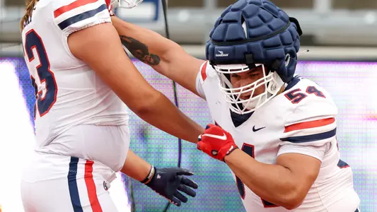defensive end Christian Madoski (53), defensive lineman Chase Randall (54) - TUCSON, ARIZ. -- Football First Look at the Arizona Stadium
Aug. 19, 2023.
Photo by Catherine Regan / Arizona Athletics