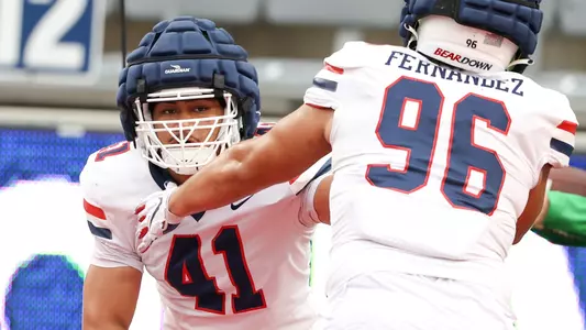 defensive lineman Julian Savaiianaea (41), defensive lineman Nick Fernandez (96) - TUCSON, ARIZ. -- Football First Look at the Arizona Stadium
Aug. 19, 2023.
Photo by Catherine Regan / Arizona Athletics