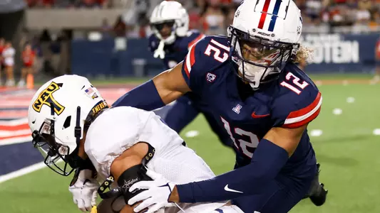 safety Genesis Smith (12) - TUCSON, ARIZ. -- Football vs Northern Arizona University at Arizona Football Stadium
Sept. 2, 2023.
Photo by Catherine Regan / Arizona Athletics