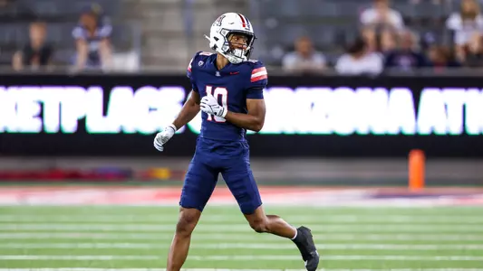 wide receiver Malachi Riley (10) - TUCSON, ARIZ. -- Football vs. Northern Arizona University at Arizona Stadium.
Sept. 2, 2023.
Photo by Mike Christy / Arizona Athletics