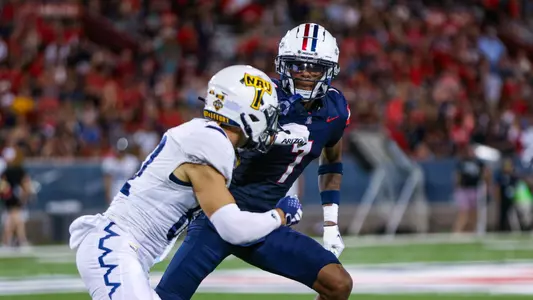 cornerback Ephesians Prysock (7) -TUCSON, ARIZ. -- Football vs NAU at Arizona Stadium.
Sept. 2, 2023.
Photo by Marison Bilagody / Arizona Athletics