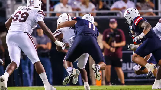 defensive end Taylor Upshaw (11) - STARKVILLE, MISS. -- Football vs. Mississippi State at Davis Wade Stadium.
Sept. 9, 2023.
Photo by Mike Christy / Arizona Athletics