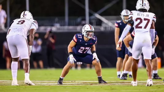 safety Will Uhrich (27) - STARKVILLE, MISS. -- Football vs. Mississippi State at Davis Wade Stadium.
Sept. 9, 2023.
Photo by Mike Christy / Arizona Athletics