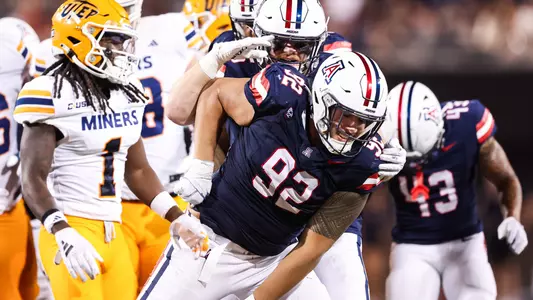 defensive lineman Tyler Manoa (92), defensive lineman Bill Norton (45) - TUCSON, ARIZ. -- Football vs. UTEP at Arizona Stadium.
Sept. 16, 2023.
Photo by Mike Christy / Arizona Athletics