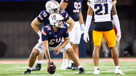 long snapper Seth MacKellar (64) - TUCSON, ARIZ. -- Football vs. UTEP at Arizona Stadium.
Sept. 16, 2023.
Photo by Mike Christy / Arizona Athletics