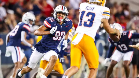 defensive lineman Isaiah Ward (90) - TUCSON, ARIZ. -- Football vs. UTEP at Arizona Stadium.
Sept. 16, 2023.
Photo by Mike Christy / Arizona Athletics