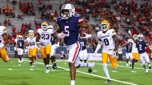wide receiver Montana Lemonious-Craig (5) -TUCSON, ARIZ. -- Football vs UTEP at Arizona Stadium. Sept. 16, 2023.
Photo by Marison Bilagody / Arizona Athletics